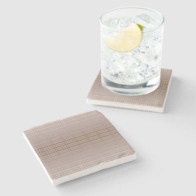 Taupe Serenity Stone Coaster (Side)