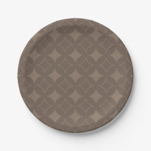 Taupe shippo paper plate