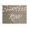 Taupe String Lights Wedding RSVP Postcard