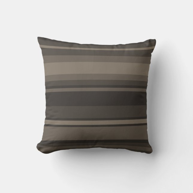 Taupe stripes cushion (Front)