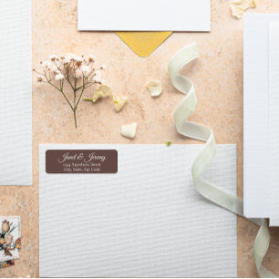Taupe Stylised Names Wedding Address