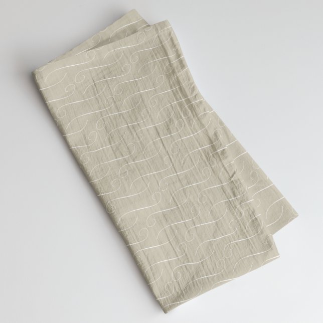 Taupe Swirls Tea Towel (Creator Uploaded)