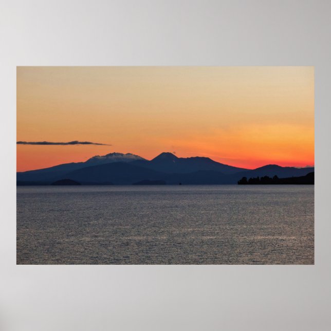 Taupo Sunset Poster (Front)