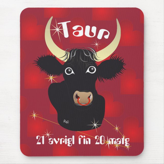 Taur 21 avrigl fin 20 matg Tarpunet da mieur Mouse Pad (Front)