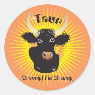 Taur 21 avrigl fin 20 matg Tatgader Classic Round Sticker