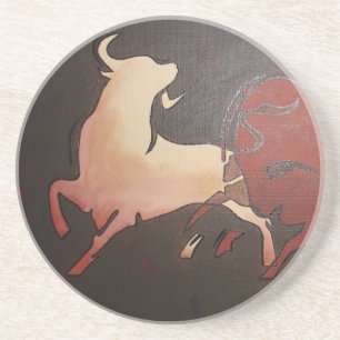Taurean Bulls Animal Art Coaster