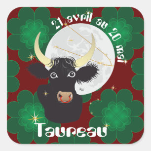 Taureau 21 avril au 20 mai Autocollants Square Sticker