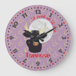 Taureau 21 avril au 20 mai Horloges Large Clock