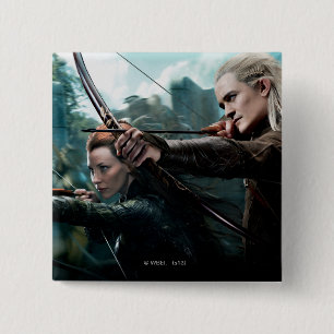 TAURIEL™ and LEGOLAS GREENLEAF™ Movie Poster 15 Cm Square Badge