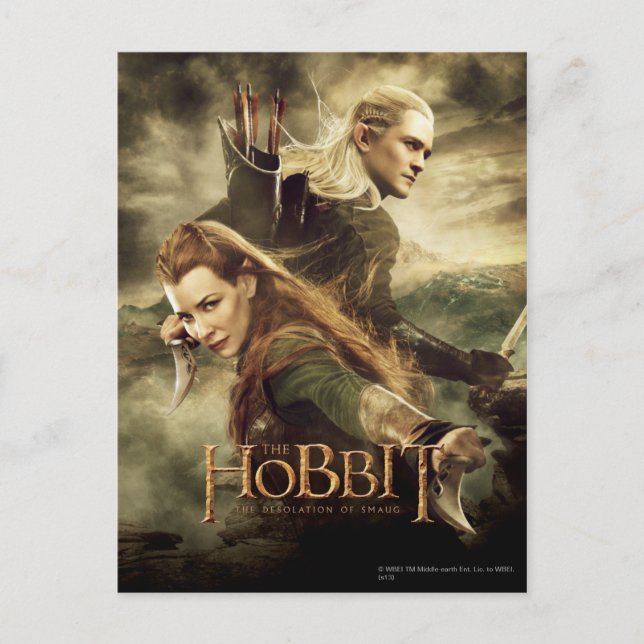 TAURIEL™ And LEGOLAS GREENLEAF™ Movie Poster 3 Postcard (Front)