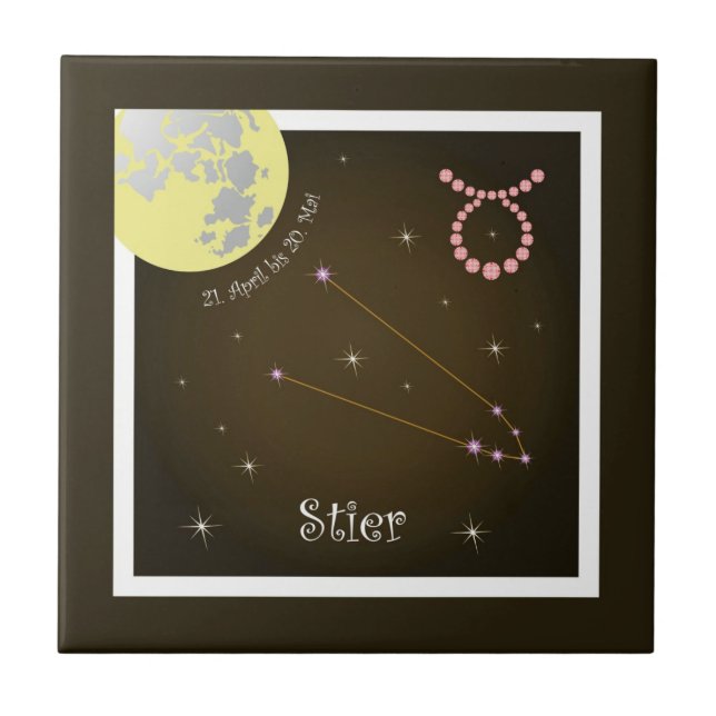 Taurus 21 April to 20 May photo tile (Front)