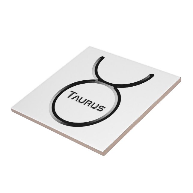 TAURUS, Abstract Design of the Zodiac Sign,  Tile (Side)