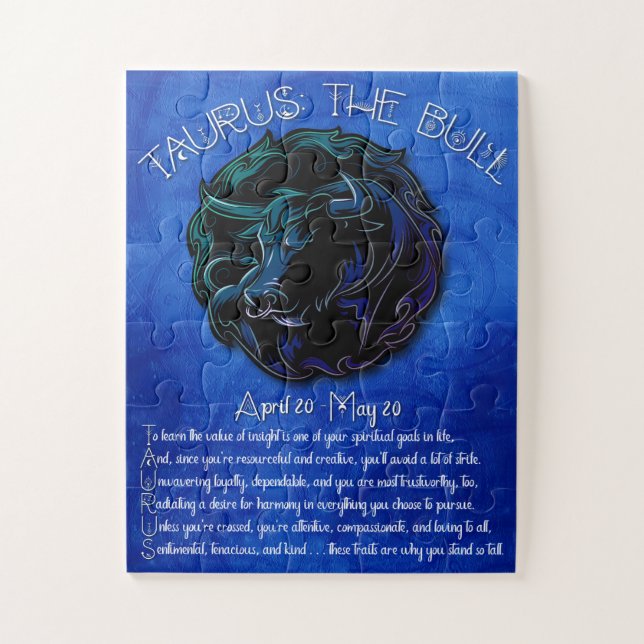 Taurus Acrostic Puzzle (Vertical)