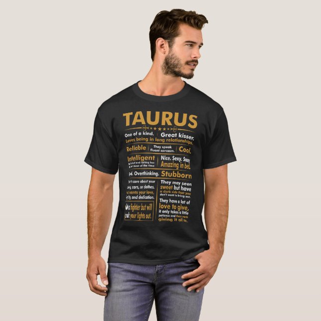 Taurus Amazing In Bed Stubborn Intelligent Tshirt (Front Full)