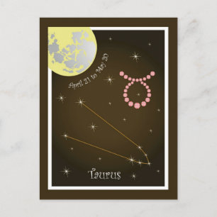Taurus April 21 to May 20 Postkarte Postcard