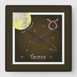 Taurus April 21 to May 20 Uhr Square Wall Clock