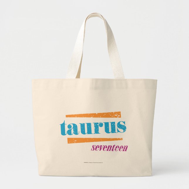 Taurus Aqua Large Tote Bag (Front)