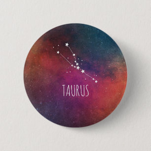 Taurus Astrology 6 Cm Round Badge