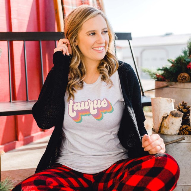 Taurus Astrology Retro Birthday Gift Zodiac Sign   T-Shirt (Creator Uploaded)