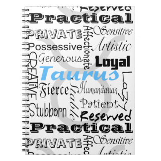 Taurus Astrology Zodiac Horoscope Collage Notebook