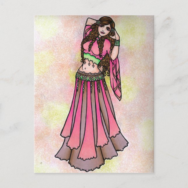 Taurus Belly Dancer Postcards (Front)