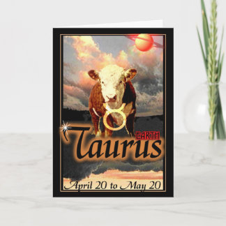 Taurus birthday card