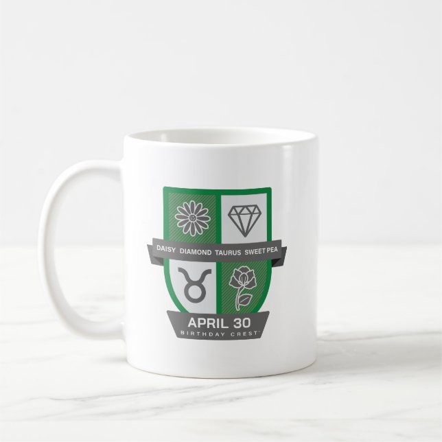 Taurus Birthday Crest™ for April 20-30 Mug (Left)