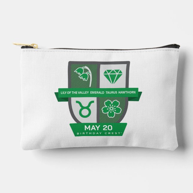 Taurus Birthday Crest™ for May 1-20 Accessory Pouch (Front)