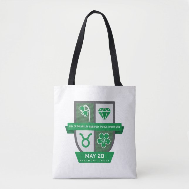 Taurus Birthday Crest™ for May 1-20 Tote Bag (Front)