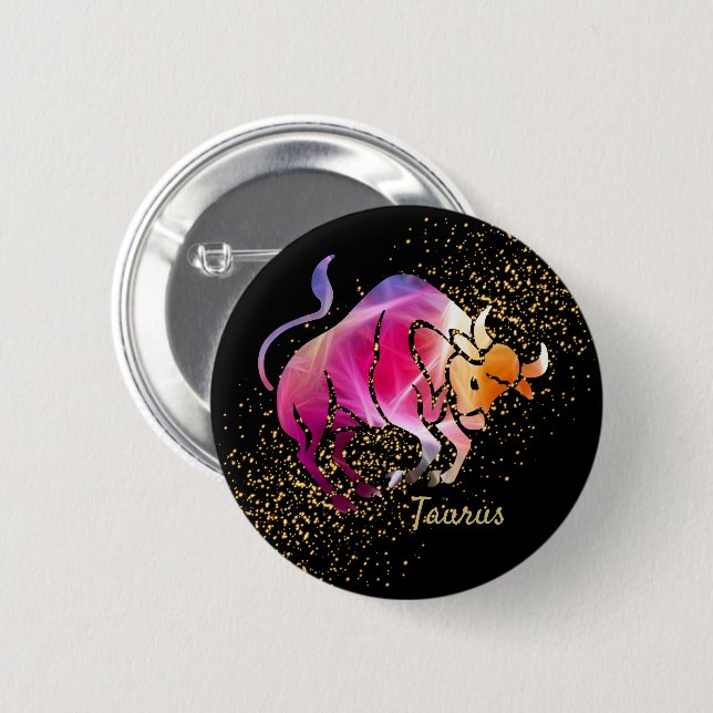 Taurus  - Birthday Sign 6 Cm Round Badge (Front & Back)