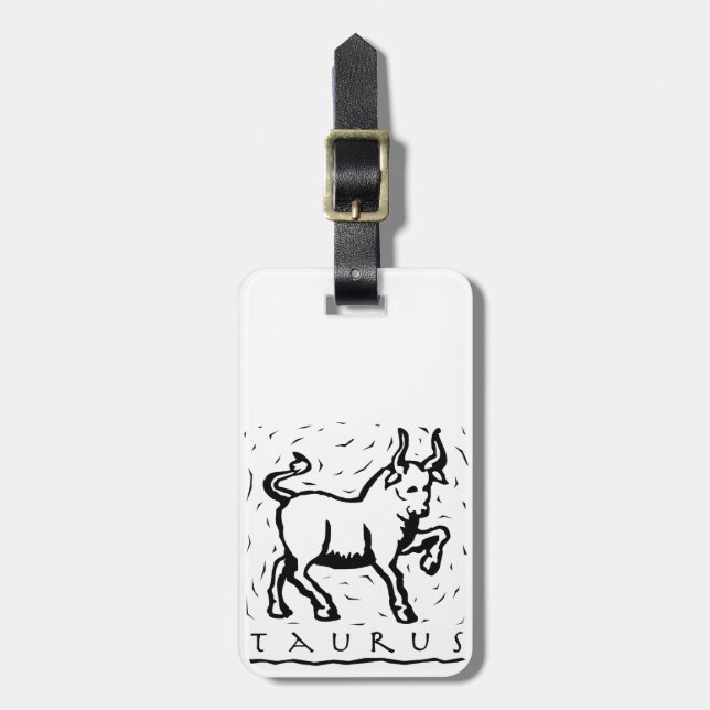 Taurus Birthday Year Astrological Zodiac Sign Luggage Tag (Front Vertical)