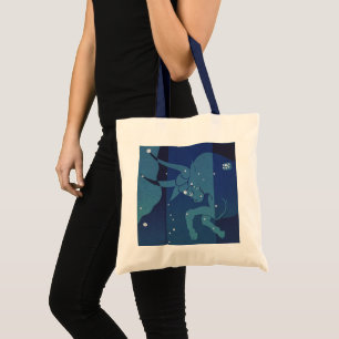 Taurus Bull Constellation Vintage Zodiac Astrology Tote Bag