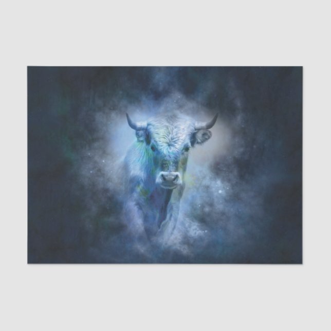 Taurus Bull Decoupage 10x15 Tissue Paper (Front)