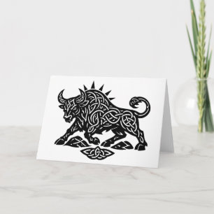 Taurus Bull Sigil — Earthbound Zodiac Inkwork Card