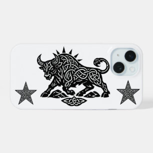 Taurus Bull Sigil — Earthbound Zodiac Inkwork iPhone 15 Case
