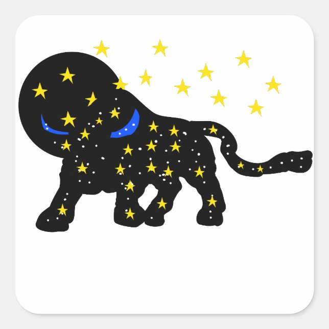 Taurus Bull Sticker Gift for Her – Modern Zodiac  (Front)
