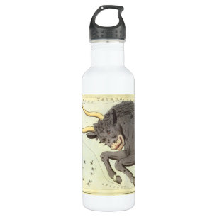 Taurus Bull, Vintage Constellation Urania's Mirror 710 Ml Water Bottle