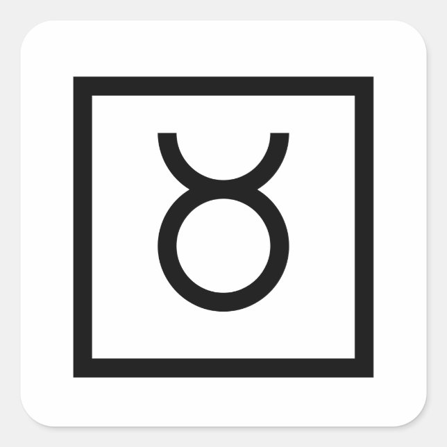Taurus Bull Zodiac sign astrology stickers (Front)