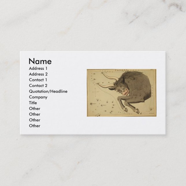 Taurus Business Card (Front)