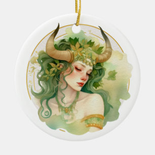 Taurus Ceramic Ornament