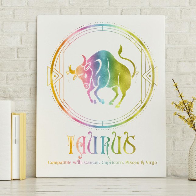 Taurus Compatibility Designed Canvas Print (Creator Uploaded)