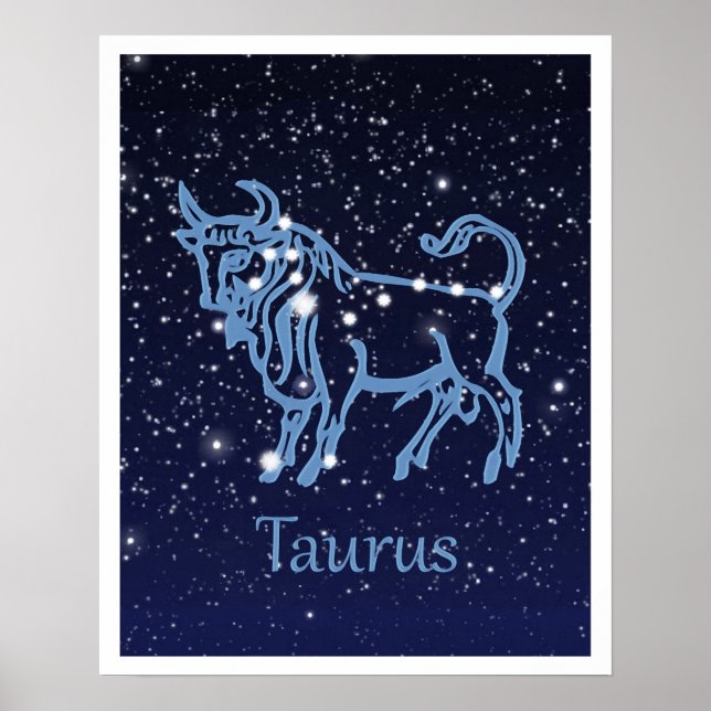 Taurus Constellation and Zodiac Sign with Stars (Front)