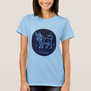Taurus Constellation and Zodiac Sign with Stars T-Shirt