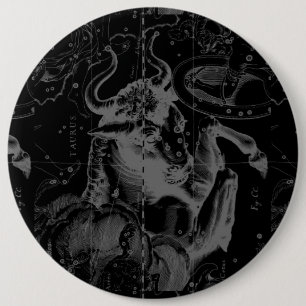 Taurus Constellation Hevelius 1690 Decor 6 Cm Round Badge