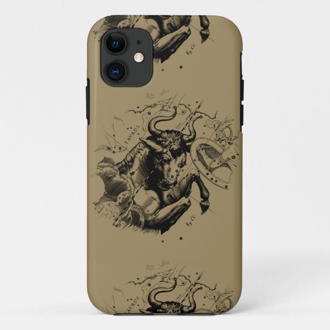 Taurus Constellation Map by Hevelius circa 1690 Case-Mate iPhone Case (Back)