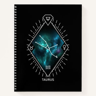 Taurus Constellation & Zodiac Symbol Notebook