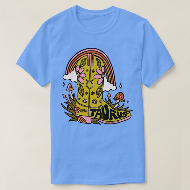 Taurus Cowboy Boot T-Shirt (Design Front)