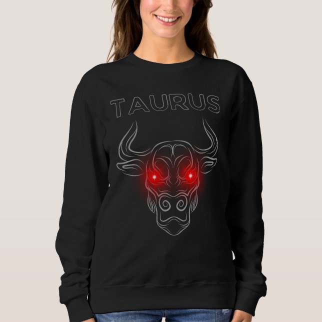Taurus Dark Astrology | Minimal Occult Zodiac Sweatshirt (Front)