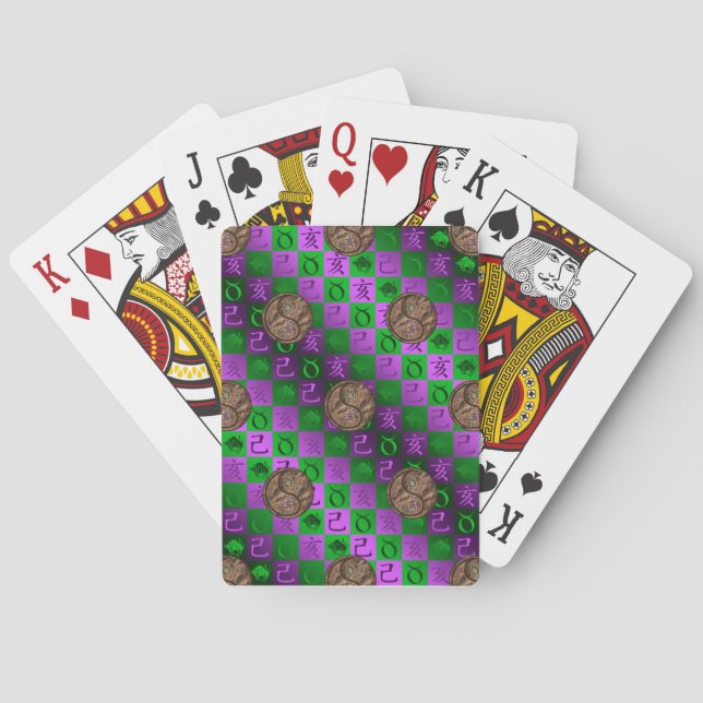 Taurus & Earth Boar Playing Cards (Back)