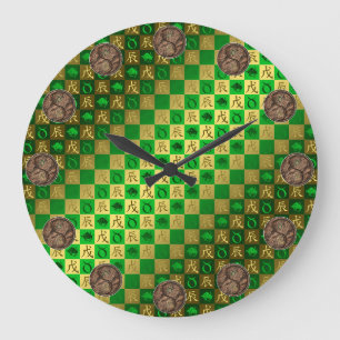Taurus & Earth Dragon Large Clock